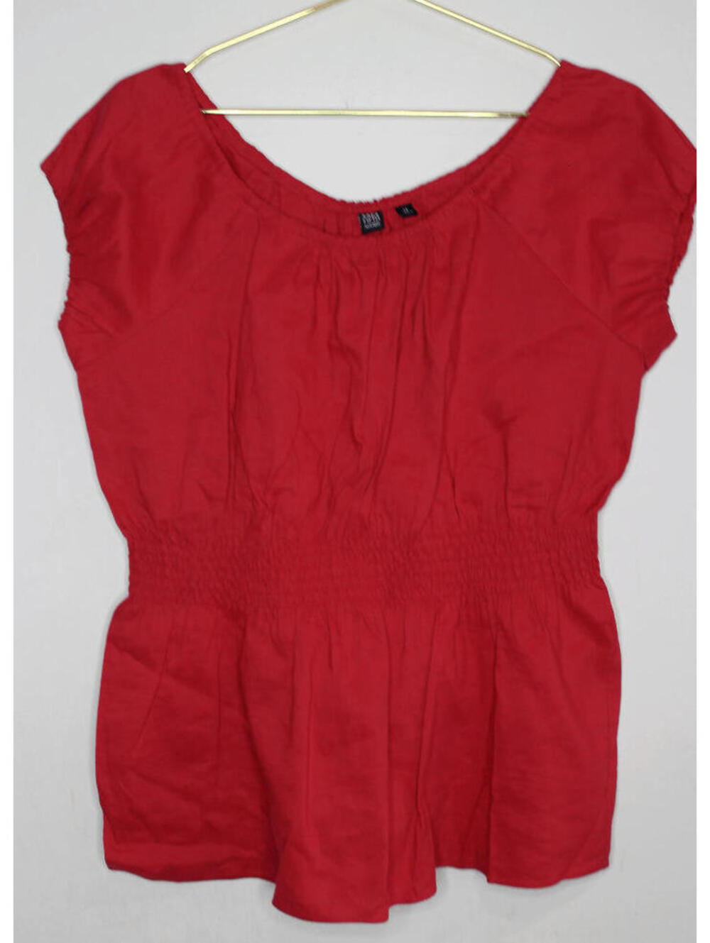 NWOT Red Linen Top Saks Fifth - 14